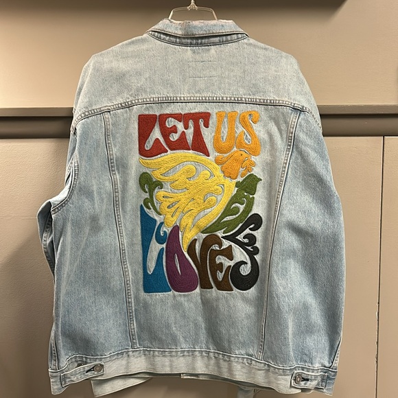 LEVIS Embroidered Unisex Pride Liberation Truckers Jacket, Extra Large XL - Picture 9 of 12